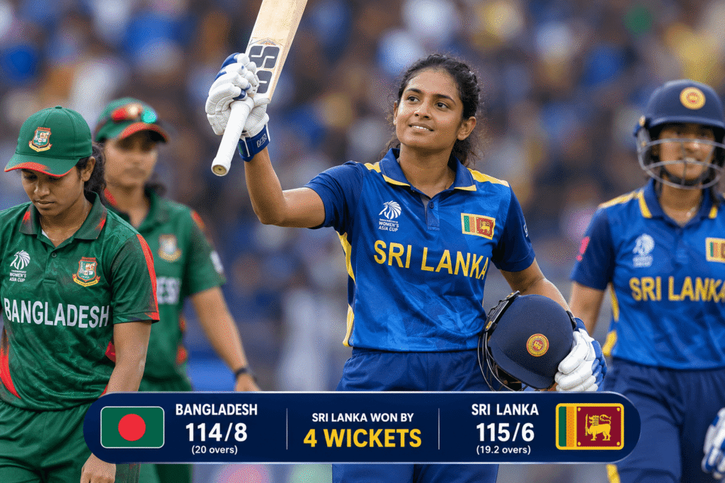 Sri Lanka Women celebrate their win over Bangladesh in the Women's Asia Cup 2026